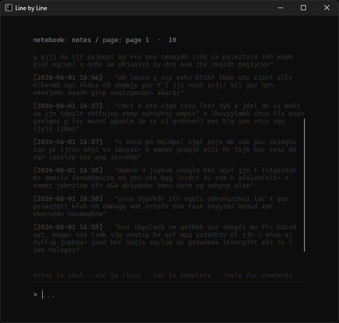 Screenshot of Line by Line