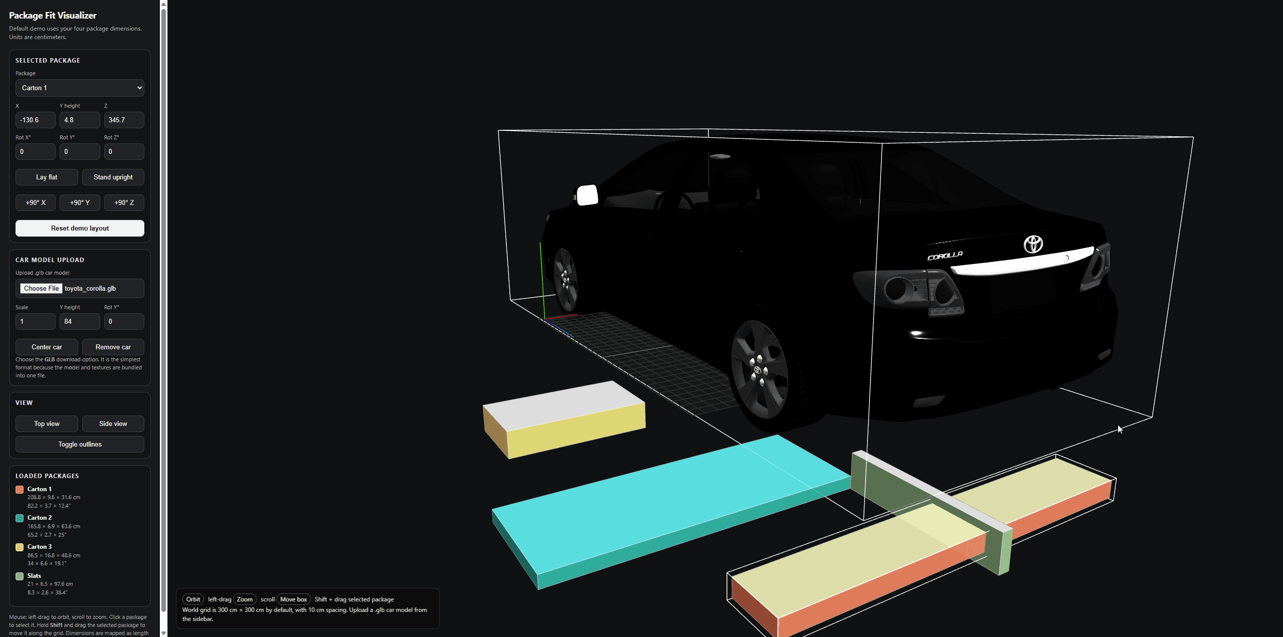 Package Fit Visualizer preview