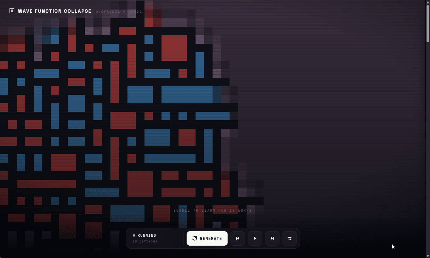 Screenshot of WFC Visualizer